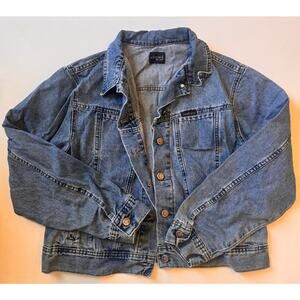 90s Vtg Riveted by Lee Medium Wash Denim Jean Jacket Men's L